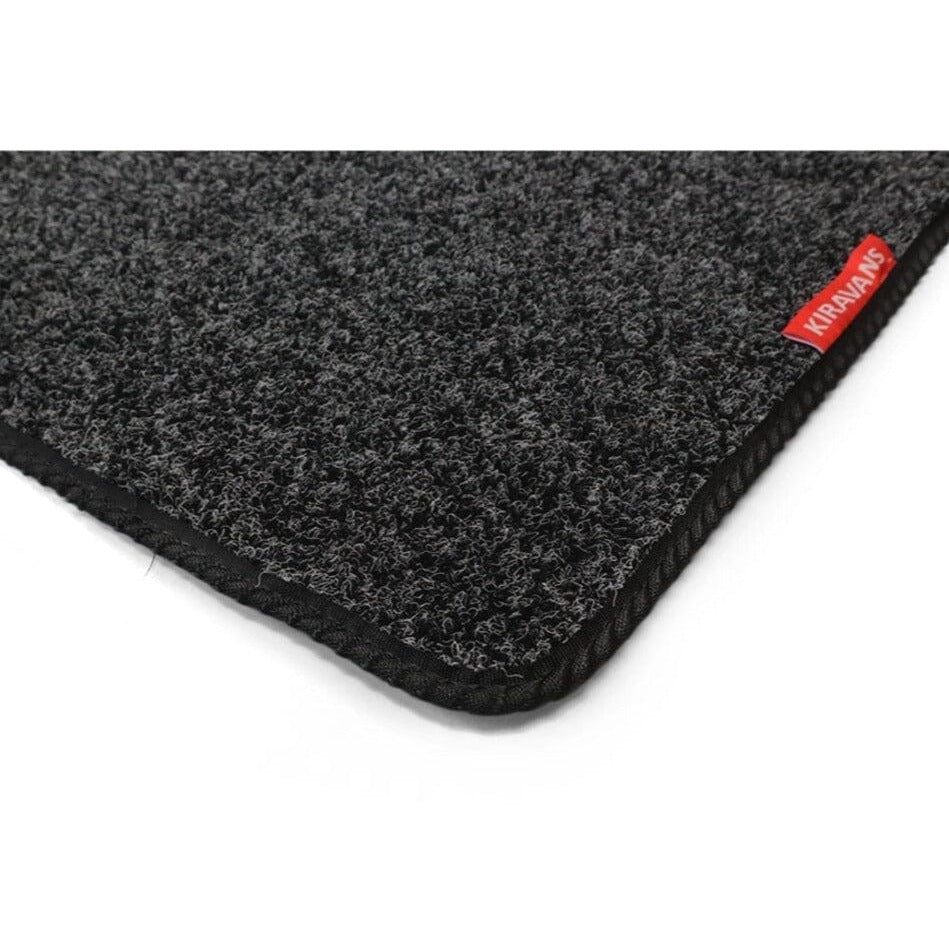 VW T5/T6 Side Step Mat - Cab Set (2 Pieces) Kiravans Anthracite with Black Trim