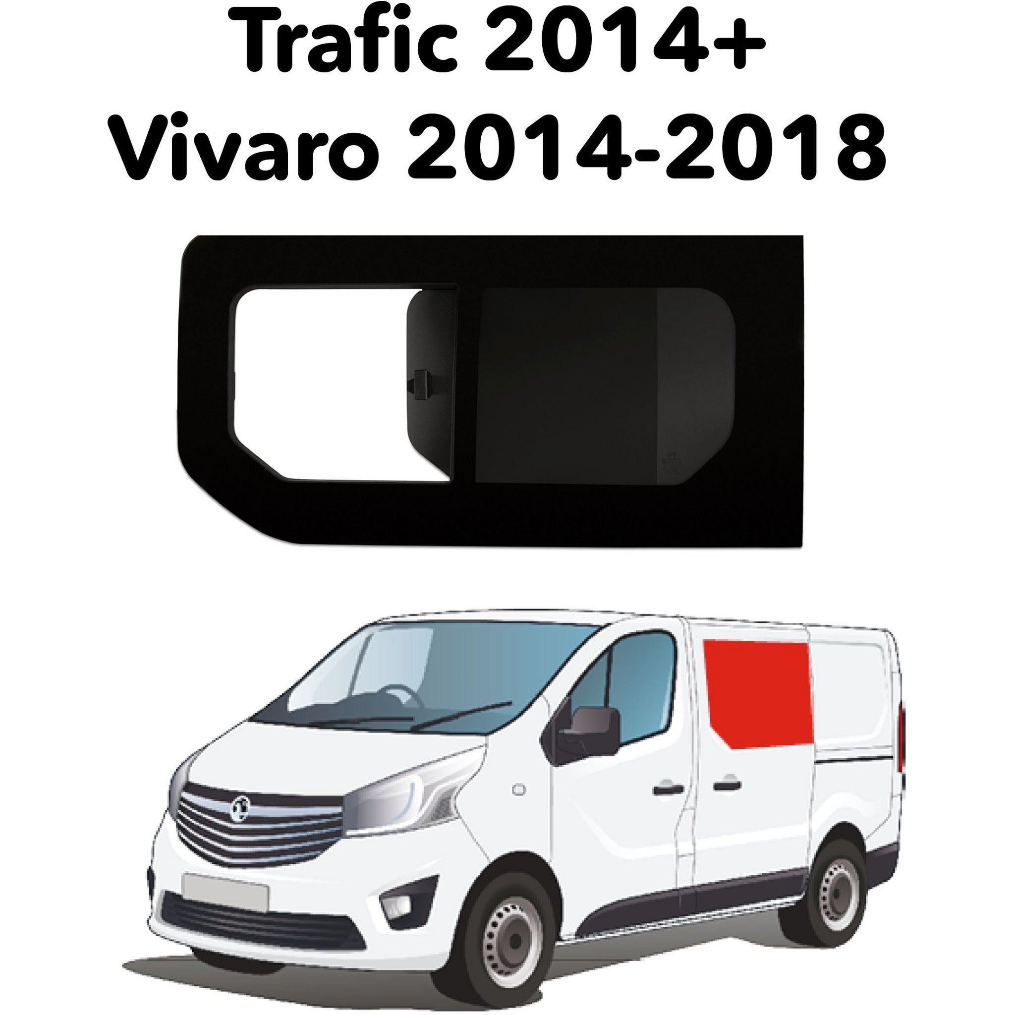 Left Opening Window Trafic/Vivaro 2014-2018 Camper Glass by Kiravans