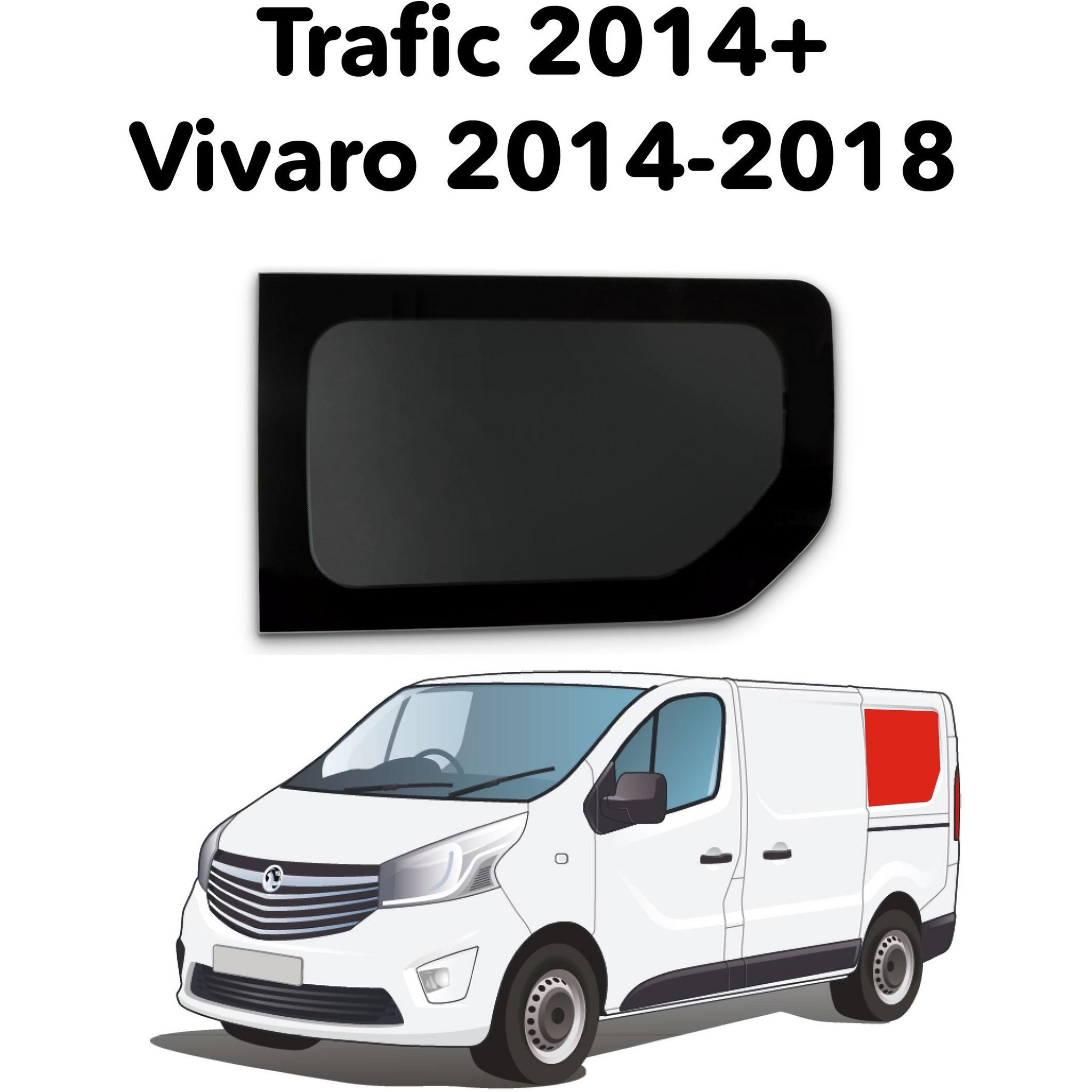Left Rear Quarter Window Trafic/Vivaro 2014-2018 Camper Glass by Kiravans