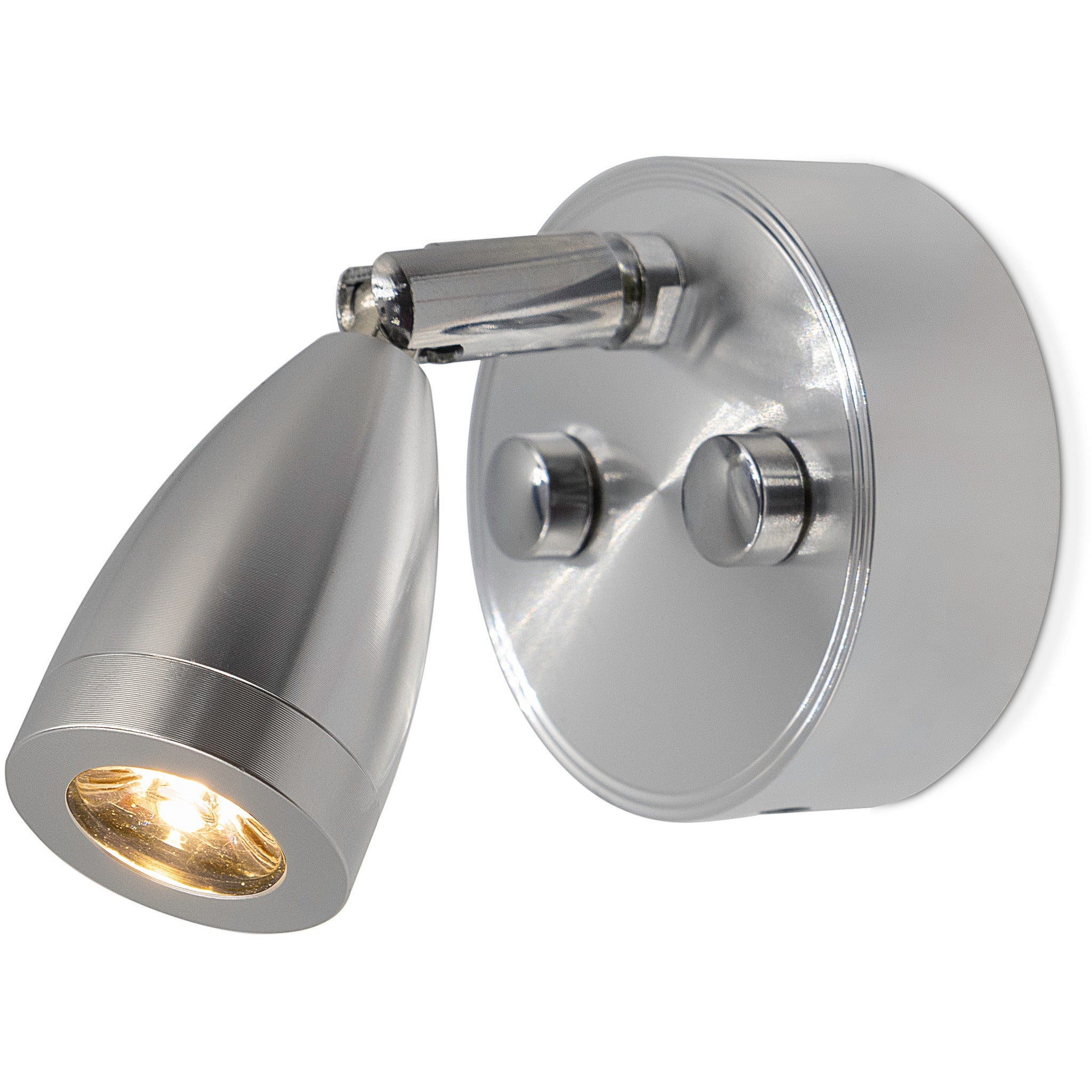 Silver LED 280mm Spotlight with USB - Dimmable, Touch On/Off (Warm White) Kiravans
