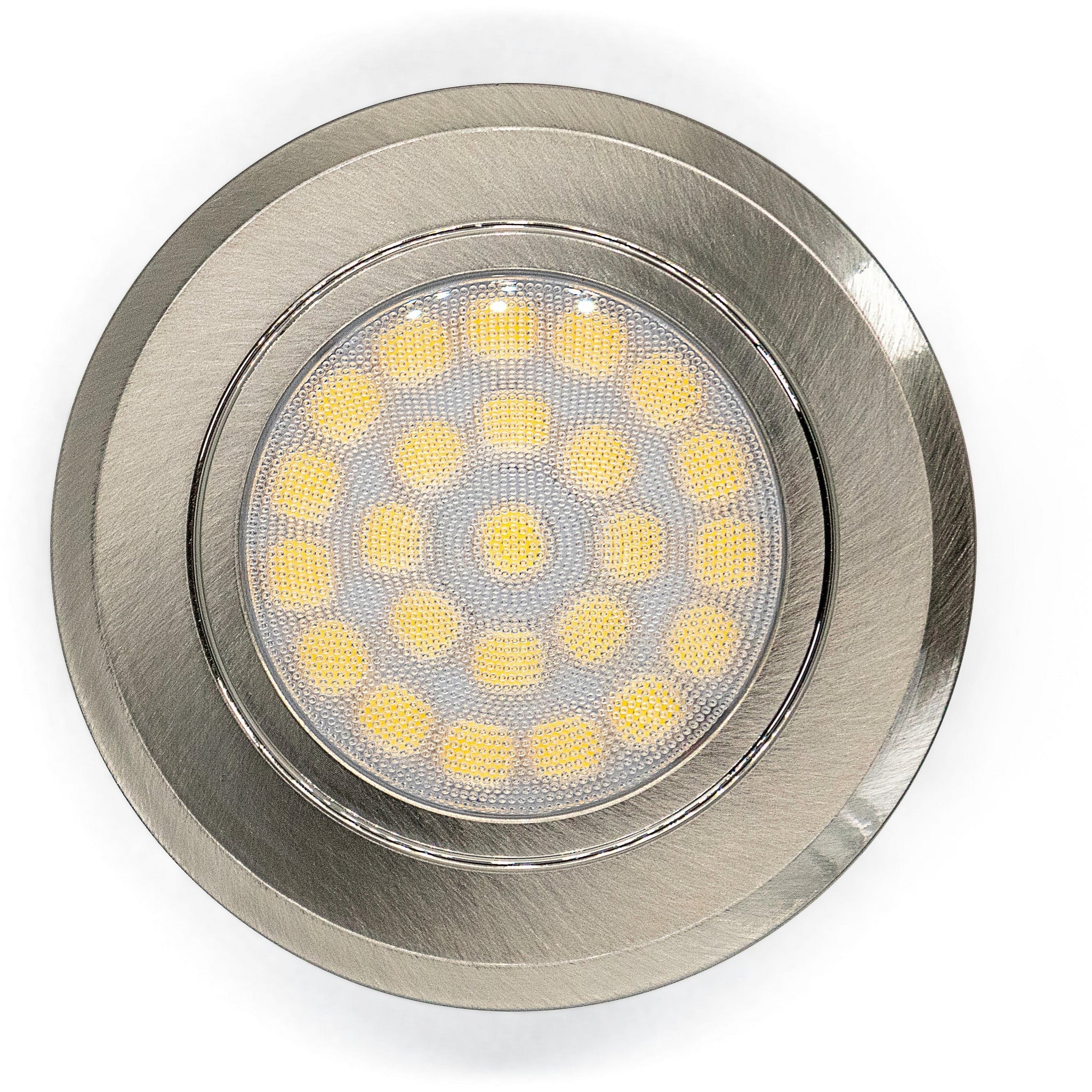 Brushed Nickel 3W 24 LED Recessed Light - Dimmable, Touch On/Off (Warm White) Kiravans 