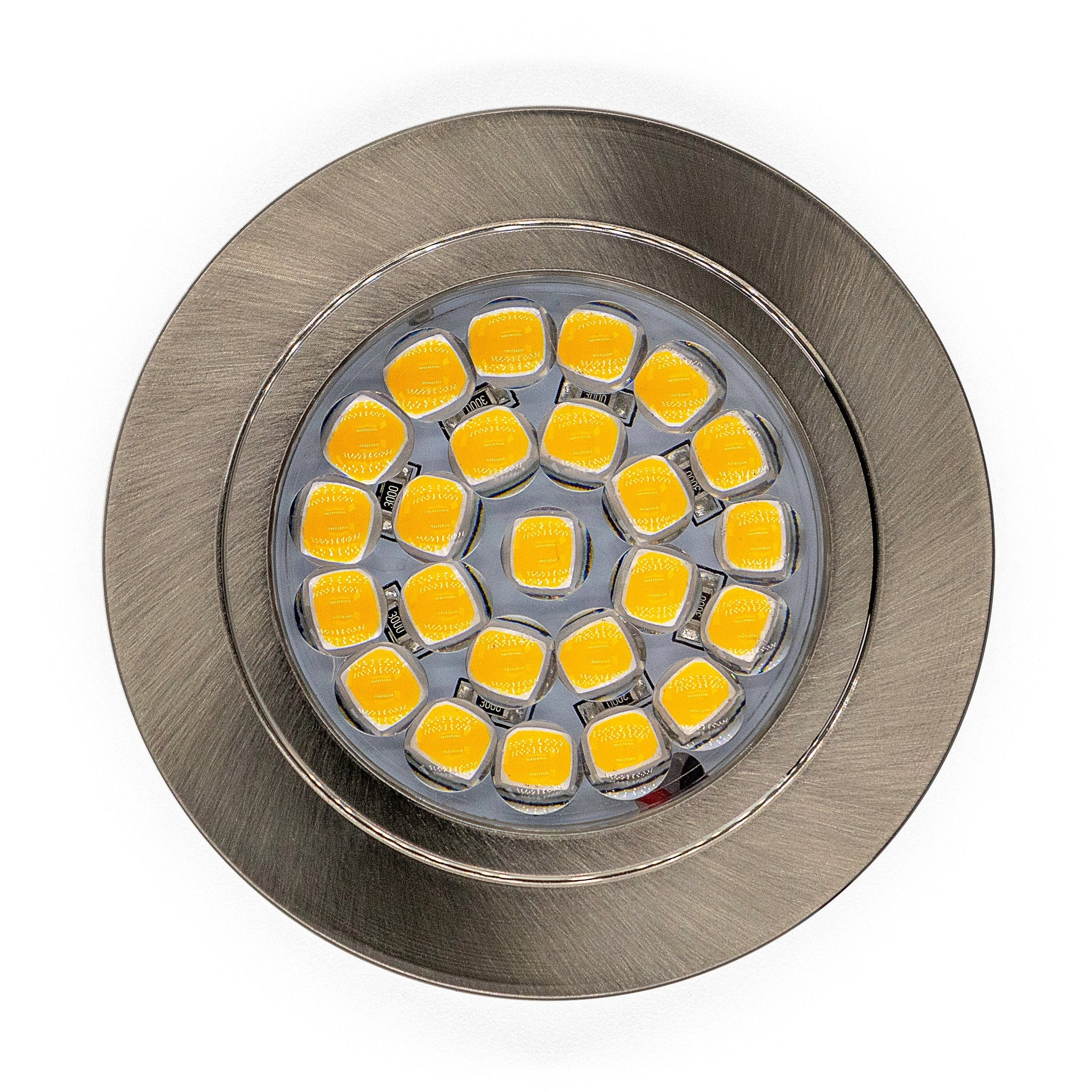 Brushed Nickel 2W 24 LED Recessed Light - Dimmable, Touch On/Off (Warm White) Kiravans