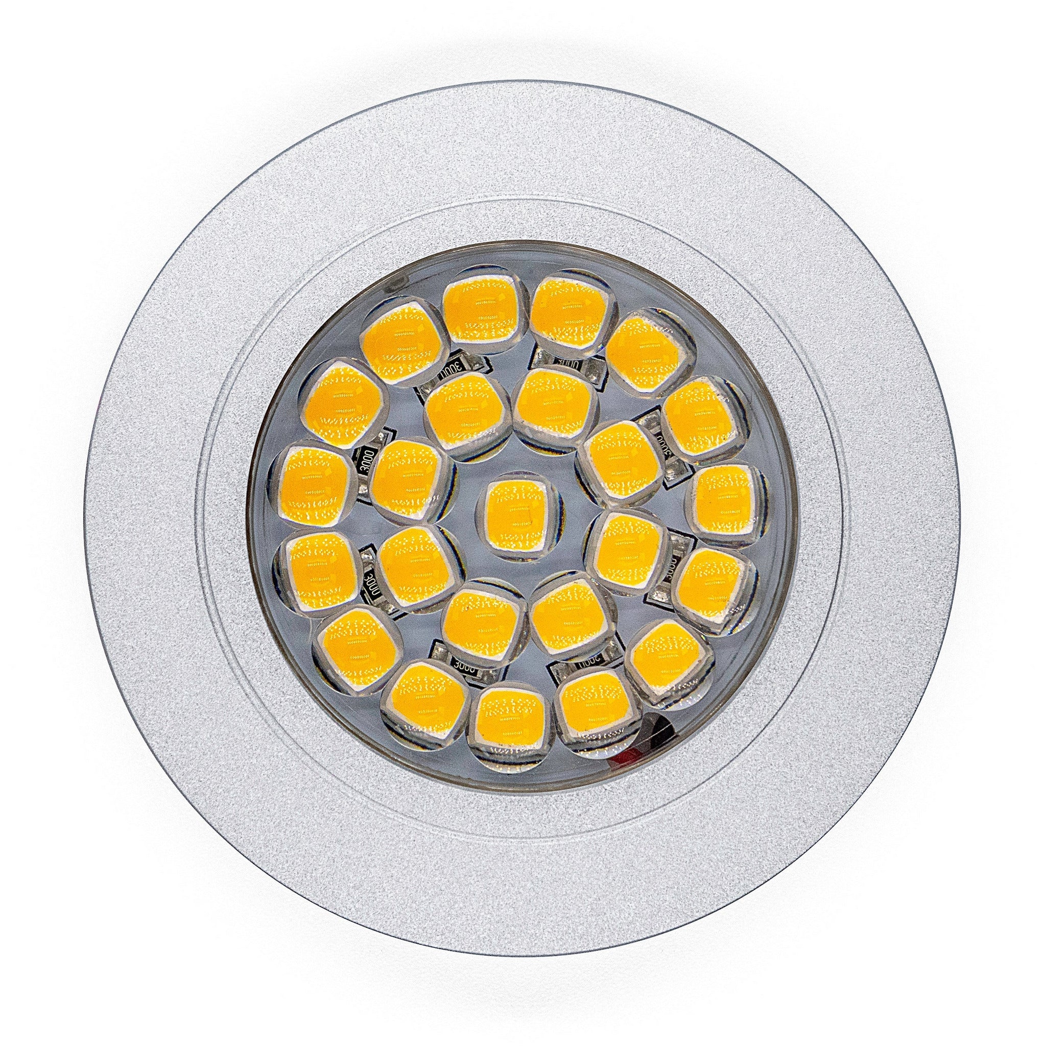 Silver 2W 24 LED Recessed Light - Dimmable, Touch On/Off (Warm White) Kiravans