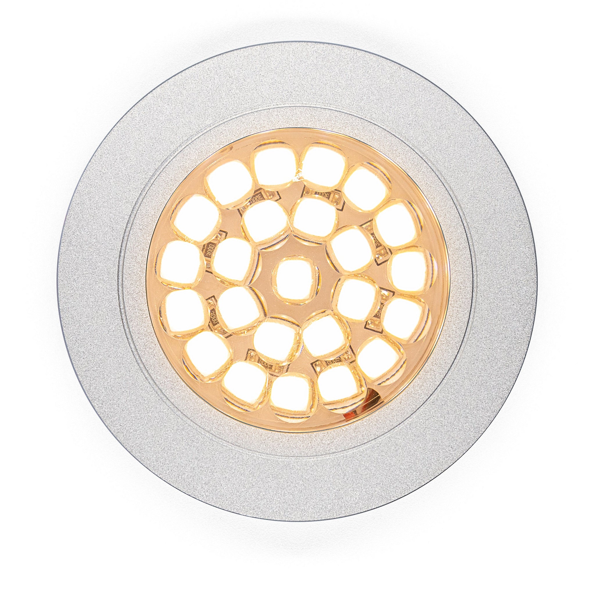 Silver 2W 24 LED Recessed Light - Dimmable, Touch On/Off (Warm White) Kiravans 