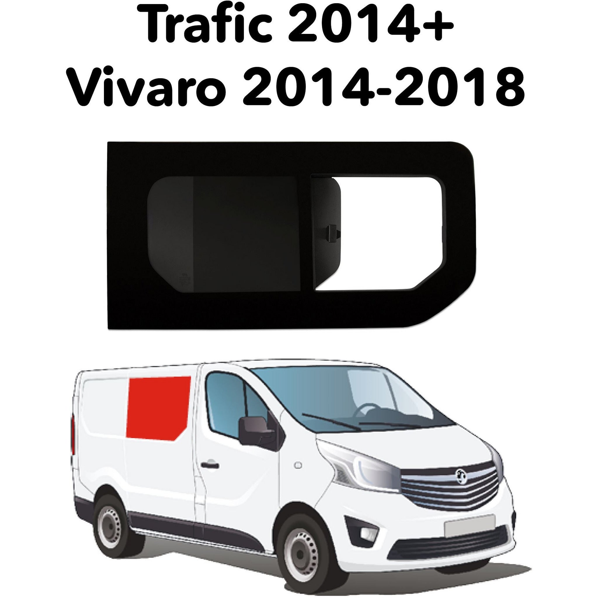 Right Opening Window Trafic/Vivaro 2014-2018 Camper Glass by Kiravans