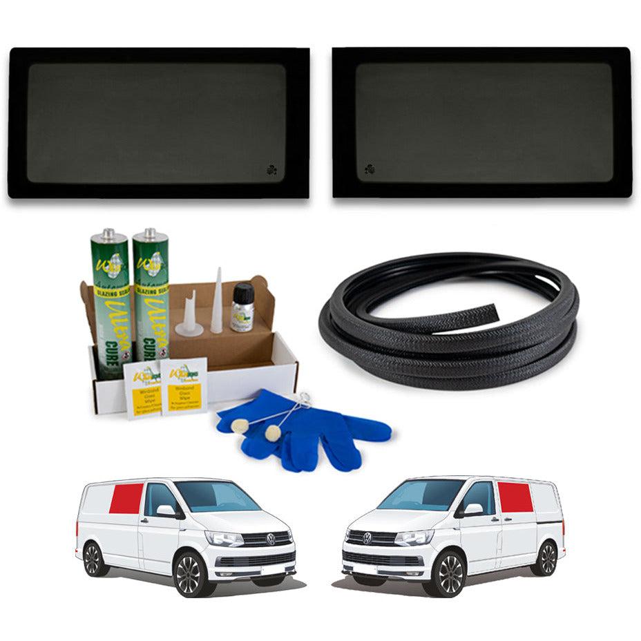 Twin Fixed Campervan Side Windows Bundle VW T5 / T6 Camper Glass by Kiravans