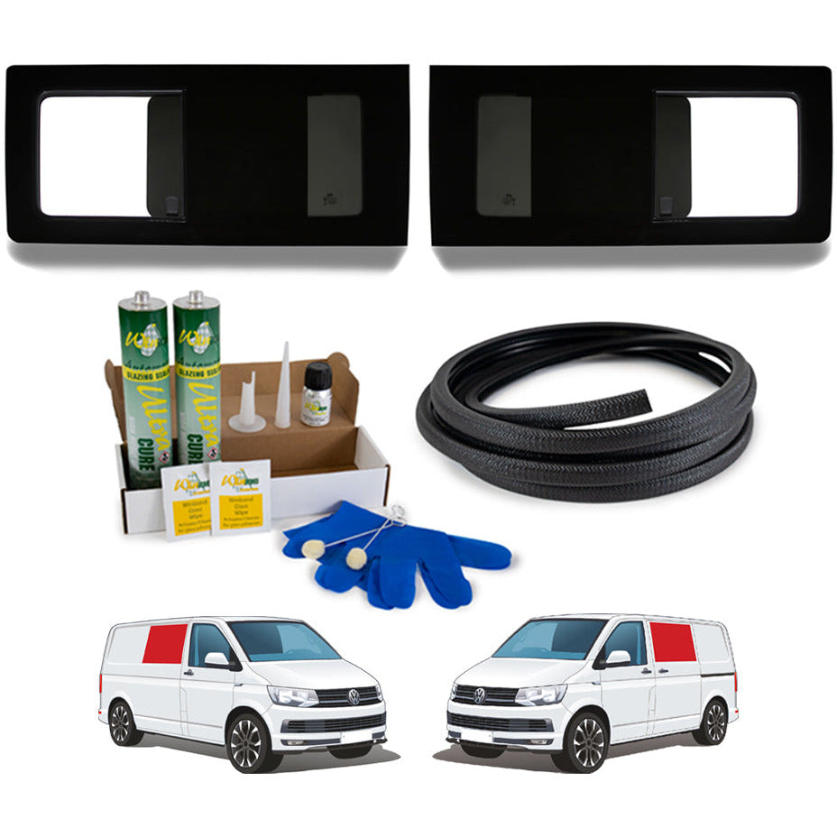 Twin Opening Campervan Side Windows Bundle VW T5/T6 Camper Glass by Kiravans