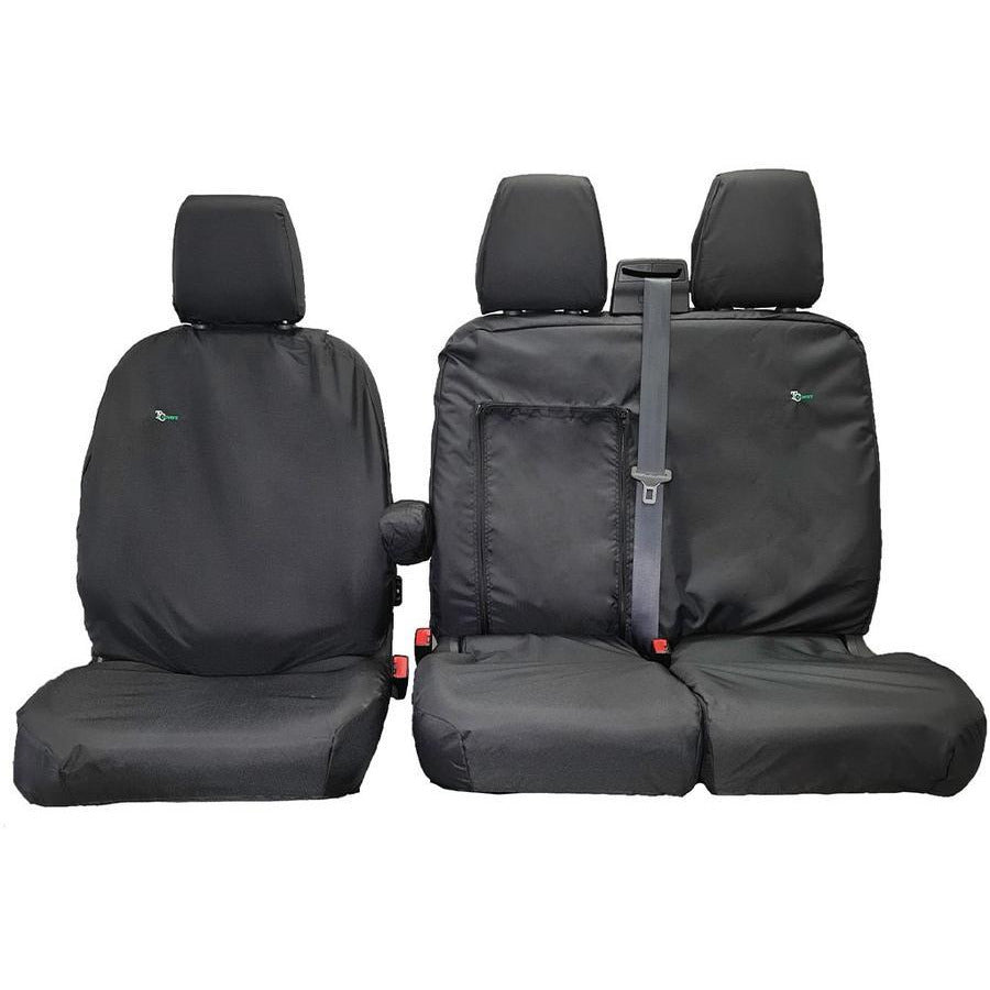 Ford Transit Custom Hand Tailored Seat Covers - Front Set Kiravans Front Single Driver + Front Double Passenger 