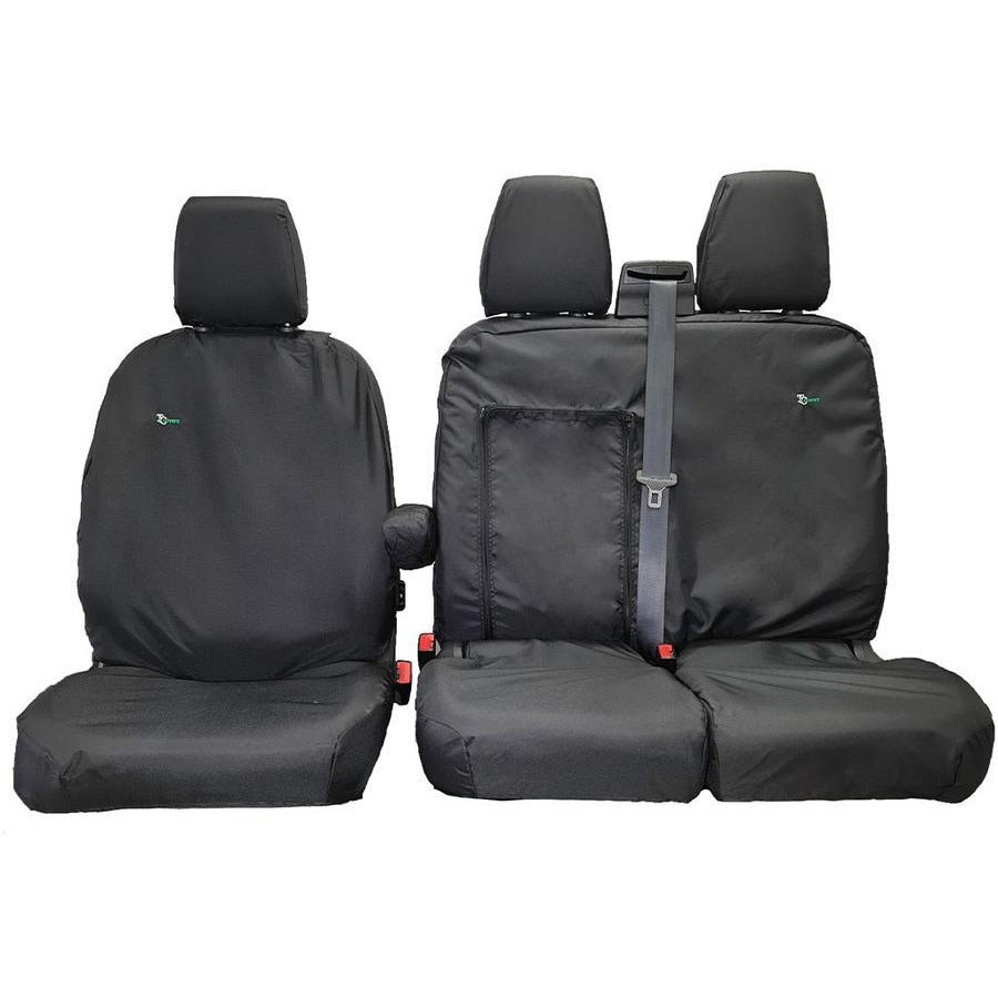 Ford Transit Custom Hand Tailored Seat Covers - Front Set Kiravans Front Single Driver + Front Double Passenger