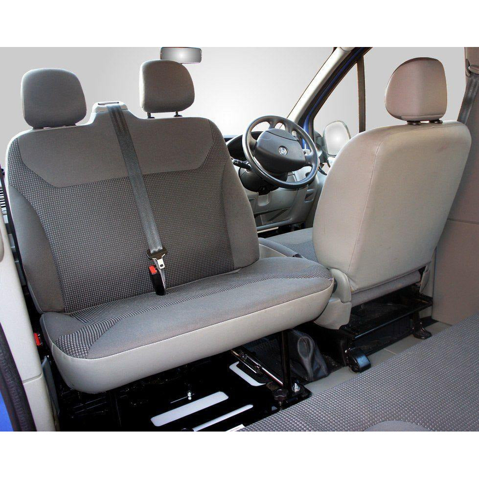 Kiravans Nissan Primastar (2001 + ) Double Passenger Seat Swivel (Right Hand Drive) Designed by Kiravans 