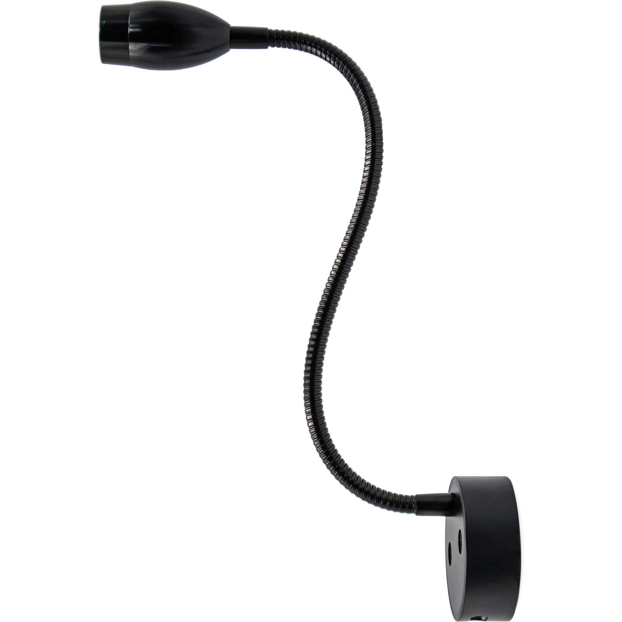 Black LED Tulip Reading Lamp USB 300mm - Touch On/Off (Warm White) Kiravans