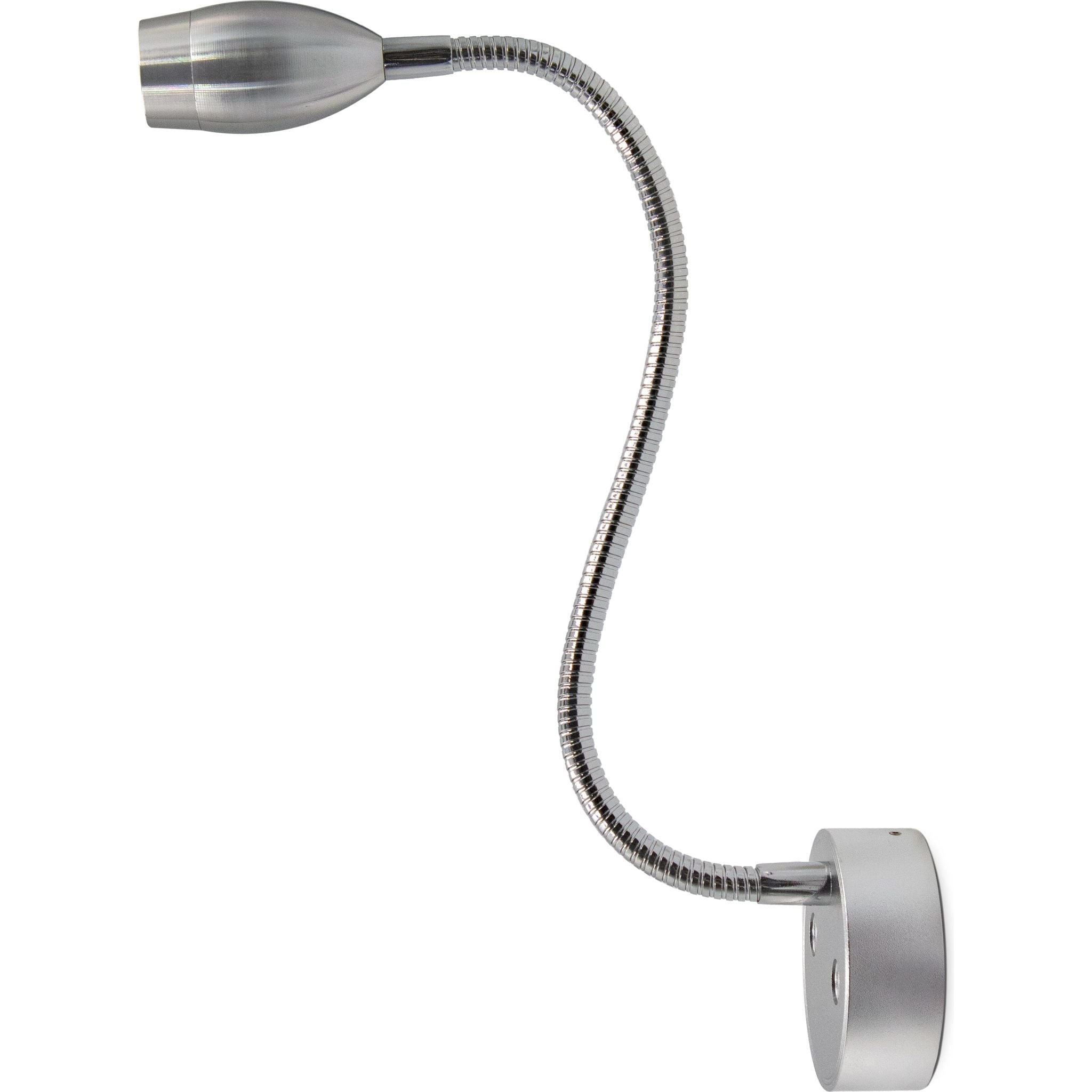 Silver LED Tulip Reading Lamp USB 300mm - Touch On/Off (Warm White) Kiravans