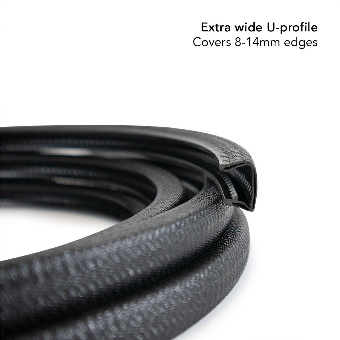 U-Profile Window Edge trim - Black (Per Metre) Kiravans