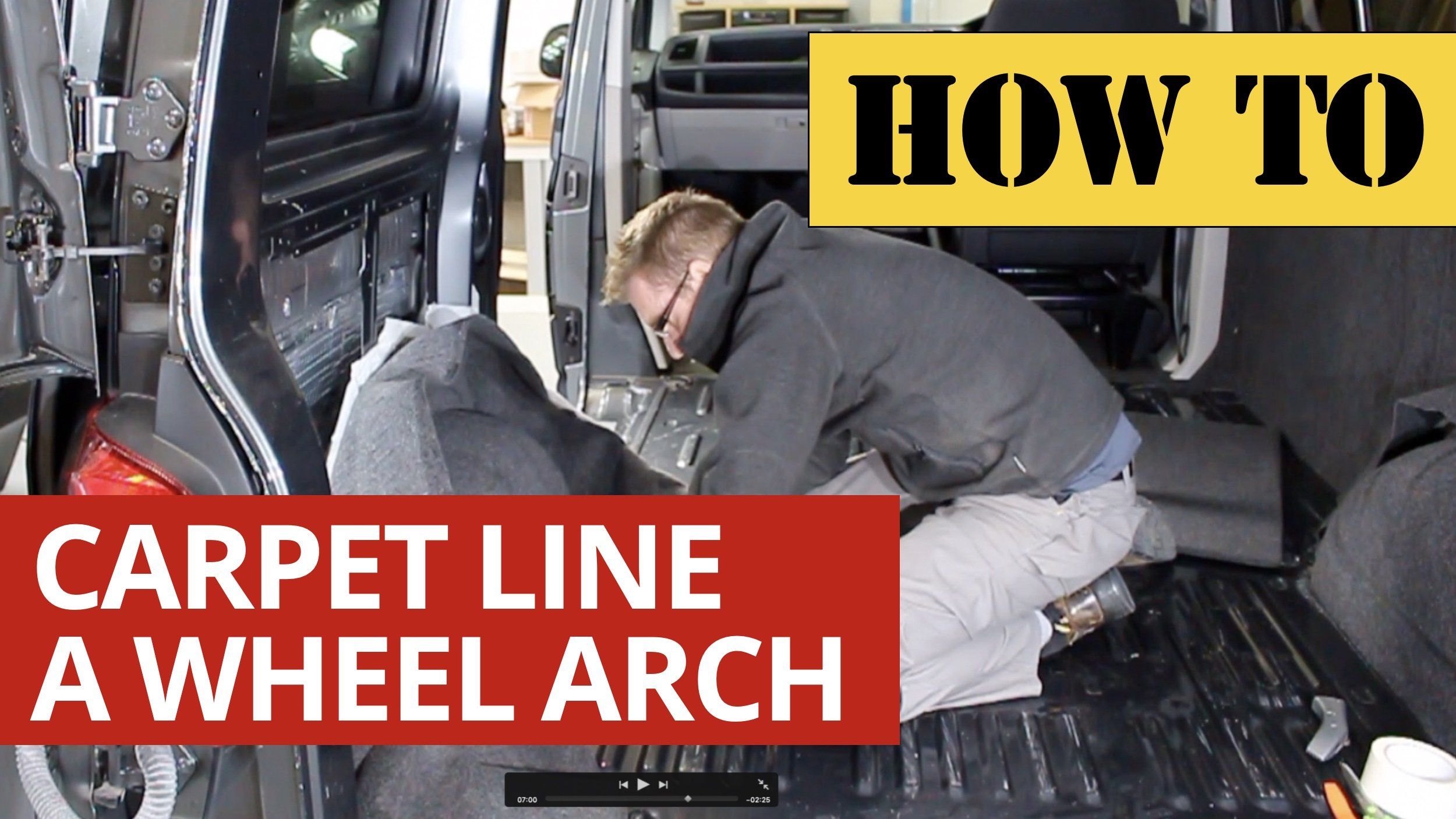 How to Carpet Line a Camper Van Wheel Arch VW T5 T6 Transporter