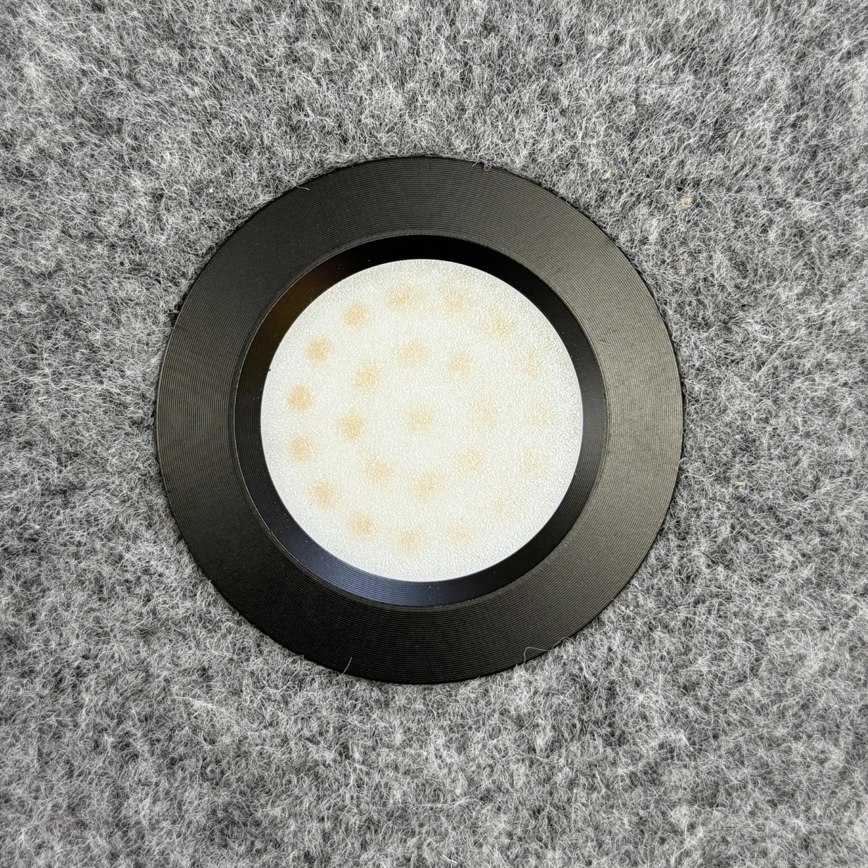 Black 3W 18 LED Recessed Downlight with Frosted Lens — Dimmable w/ Switch, Touch Control + Memory Function (Warm White)