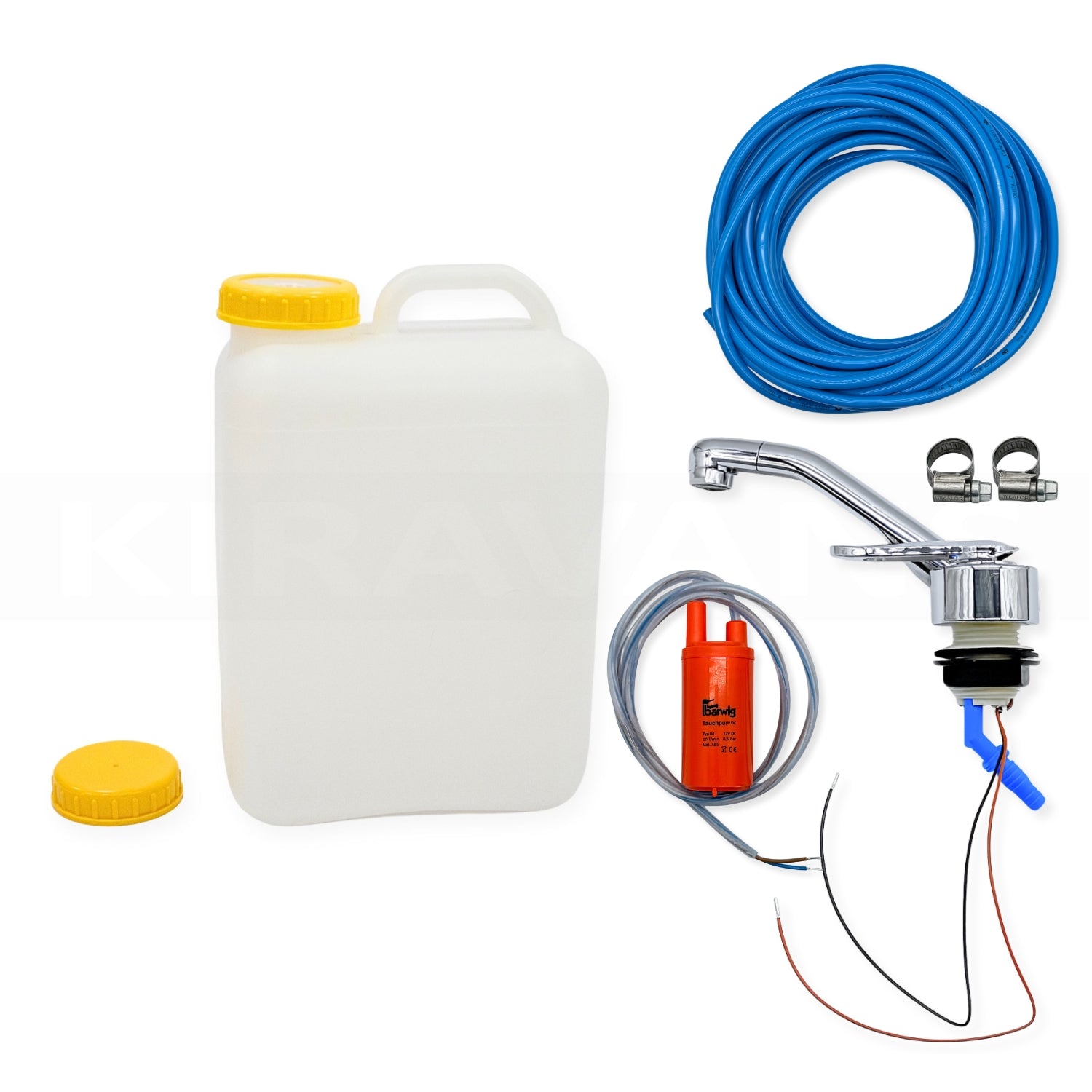 16 Litre Campervan Water Container with Screw Top (Includes 2 Caps)