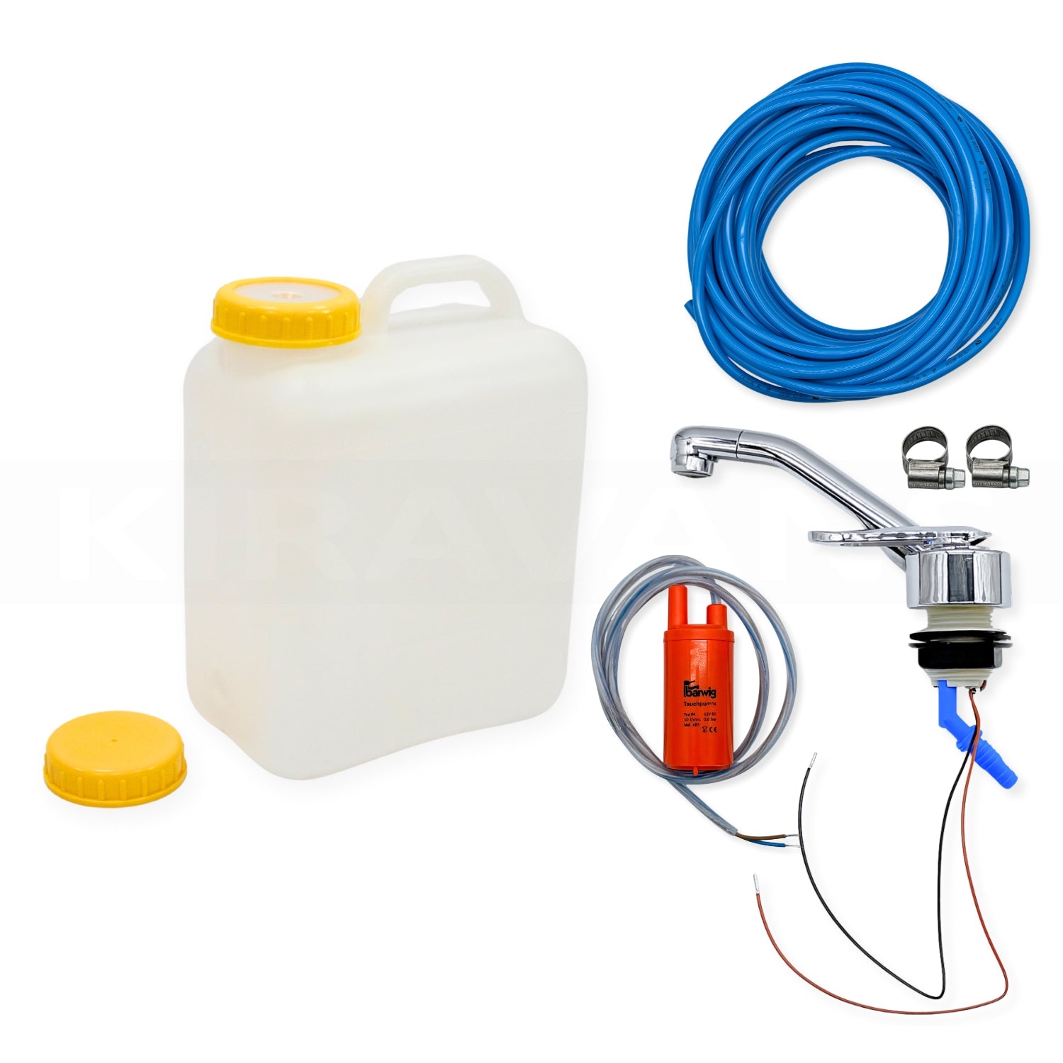 13 Litre Campervan Water Container with Screw Top (Includes 2 Caps)