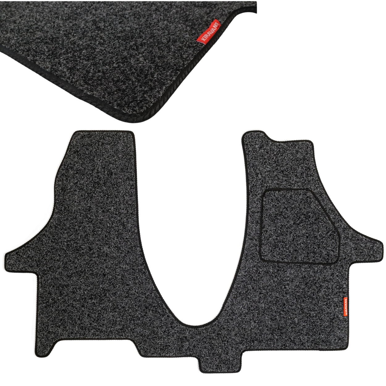 VW Transporter T6.1 Cab Mat for Kiravans Double Swivel (RHD)