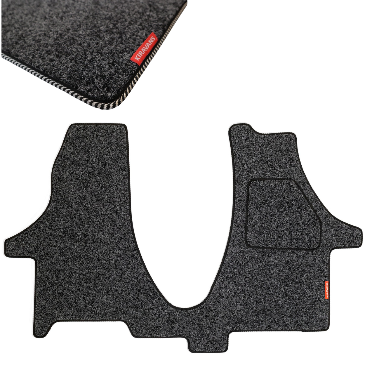 VW Transporter T6.1 Cab Mat for Kiravans Double Swivel (RHD)
