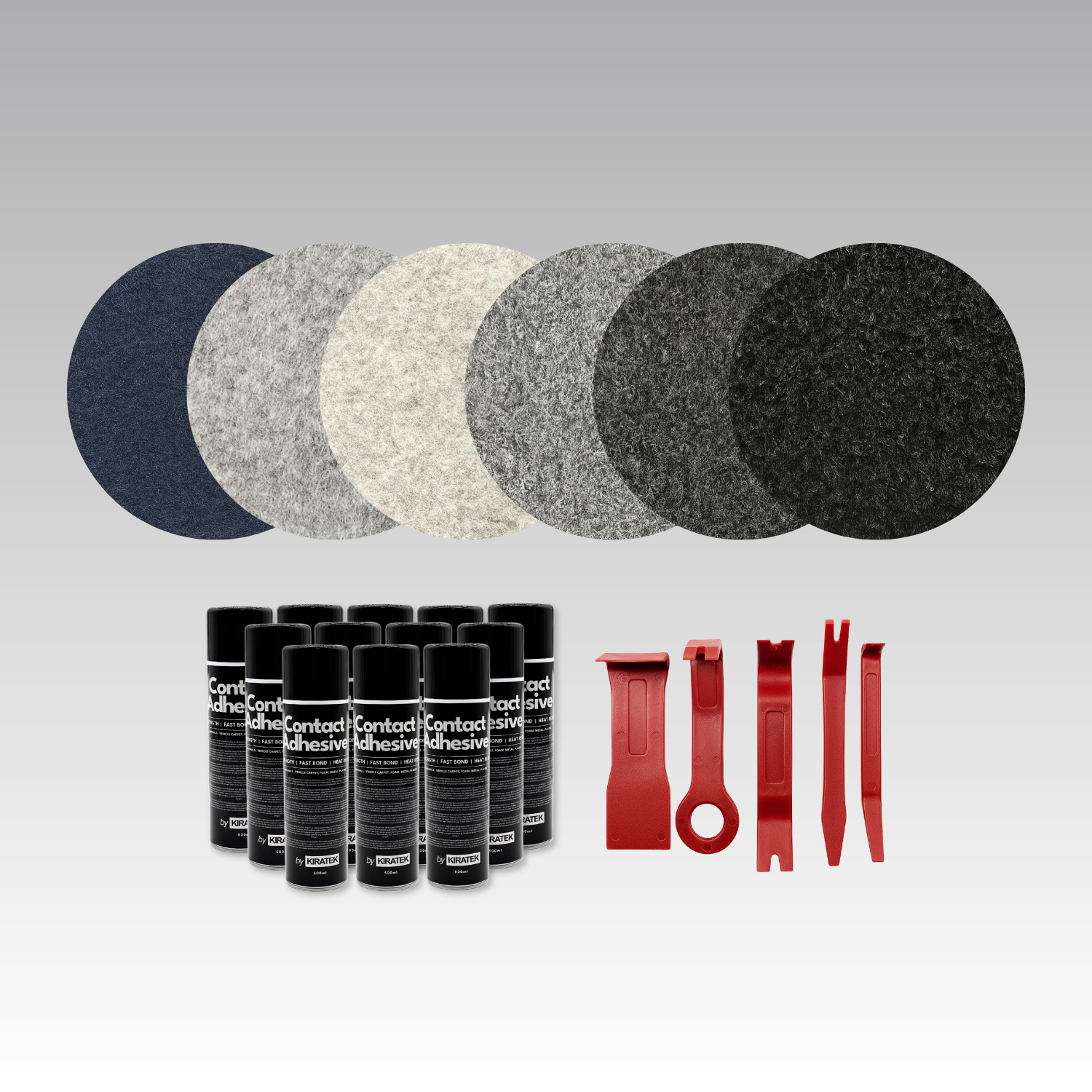 Carpet, Adhesive and Trim Tools for Campervan Lining