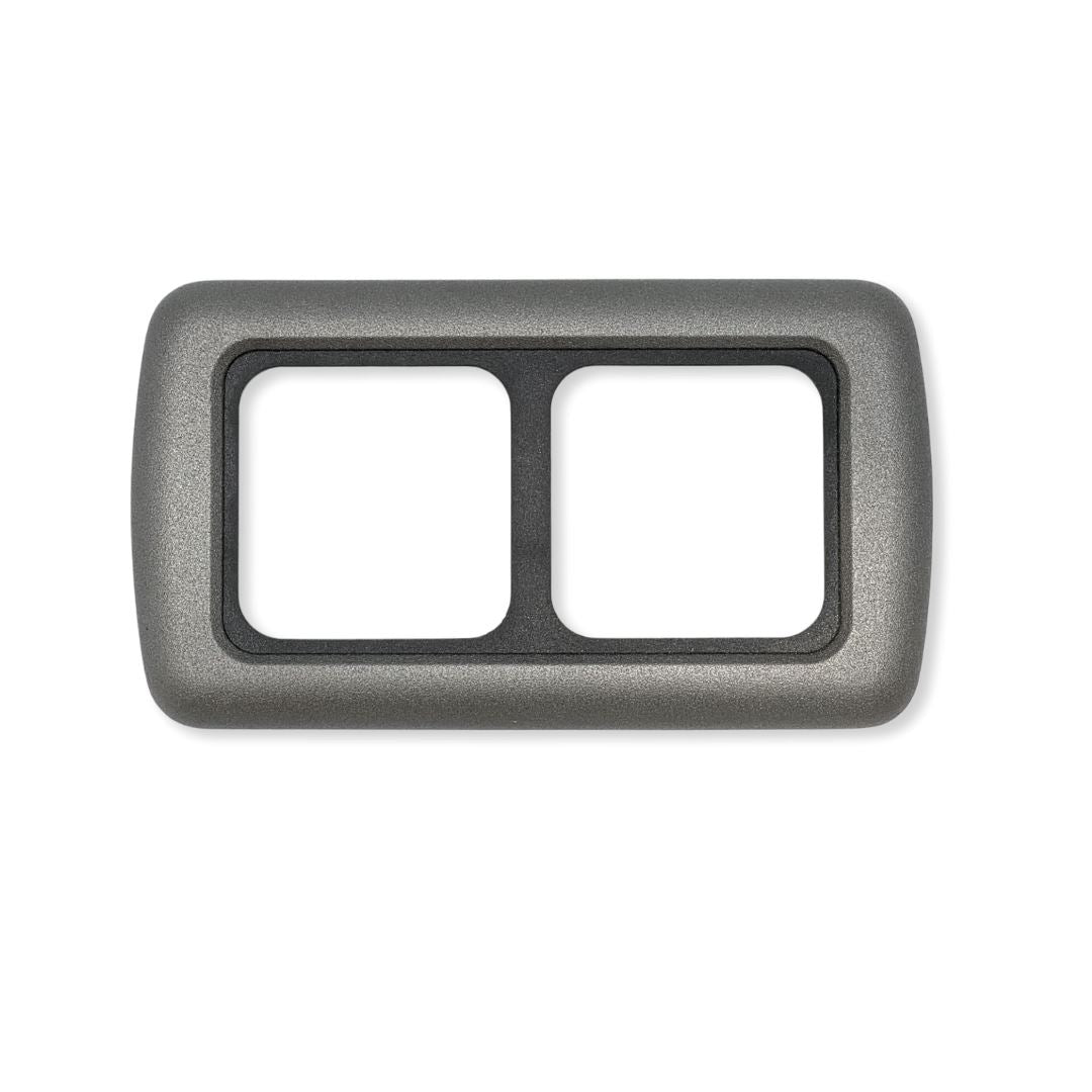 CBE Inner + Outer Frame Set in Light Silvery Grey (1, 2, or 3 Gang) CBE 2-Gang 