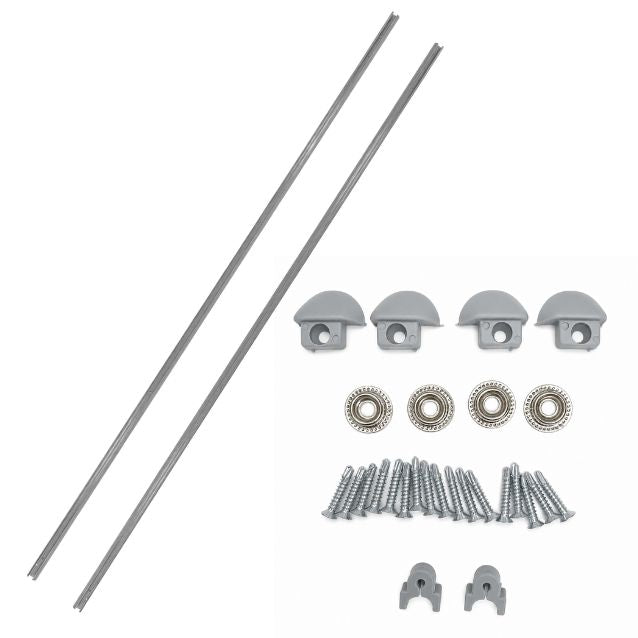 Universal Curtain Kit - 110cm Straight Rails (47-78cm Drop Options)