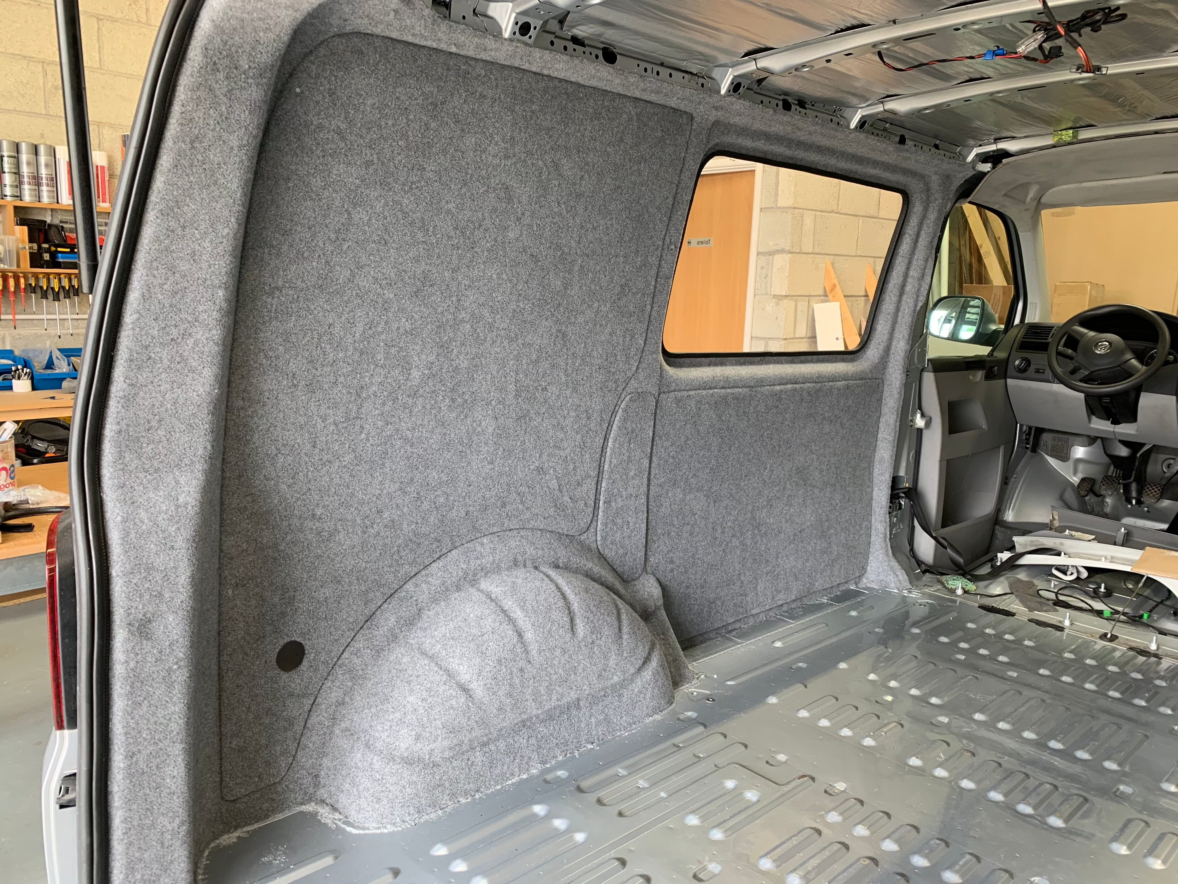 Carpet, Adhesive and Trim Tools for Campervan Lining