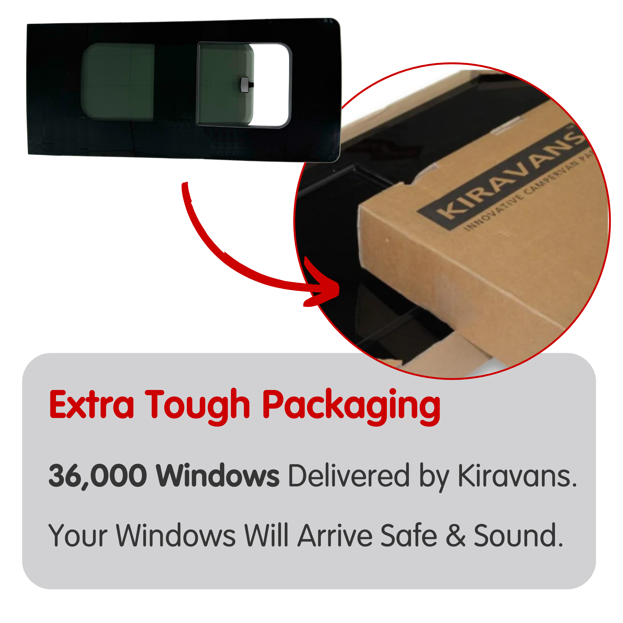 Right Opening Window + Fitting Kit for Ford Transit Custom 2nd Gen V710 (2024-present)