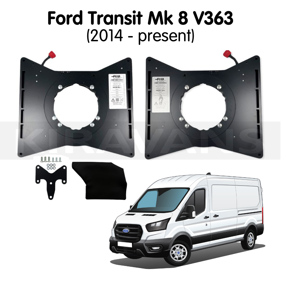 Ford Transit Mk 8 V363 (2014 - present) RIB V3 Single Seat Swivel - DRIVER + PASSENGER (Includes Handbrake Kit + Cover)