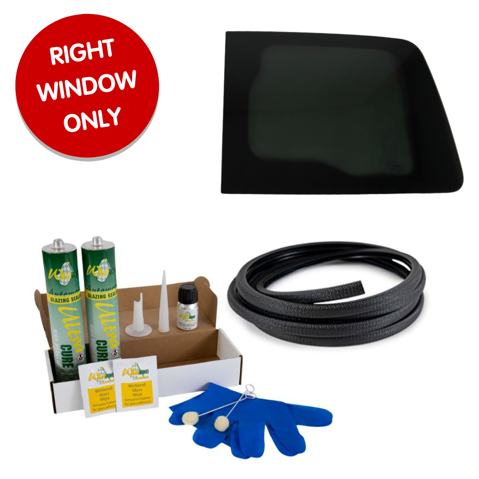 Barn Door Windows + Fitting Kit for Vauxhall Vivaro (2019+) and Citroën Dispatch, Peugeot Expert 3rd Gen K0, Toyota Proace K0 Vans (from 2016-present)