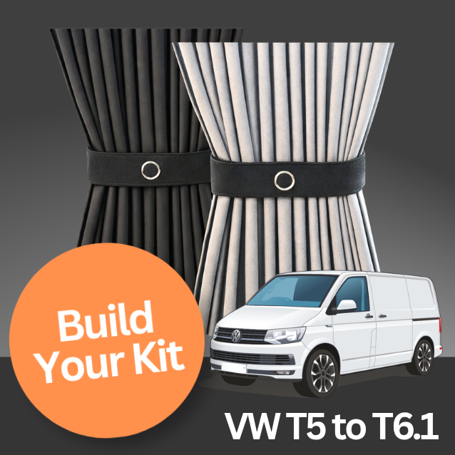 VW T5 to T6.1 Premium Blackout Curtains: Build Your Curtain Set