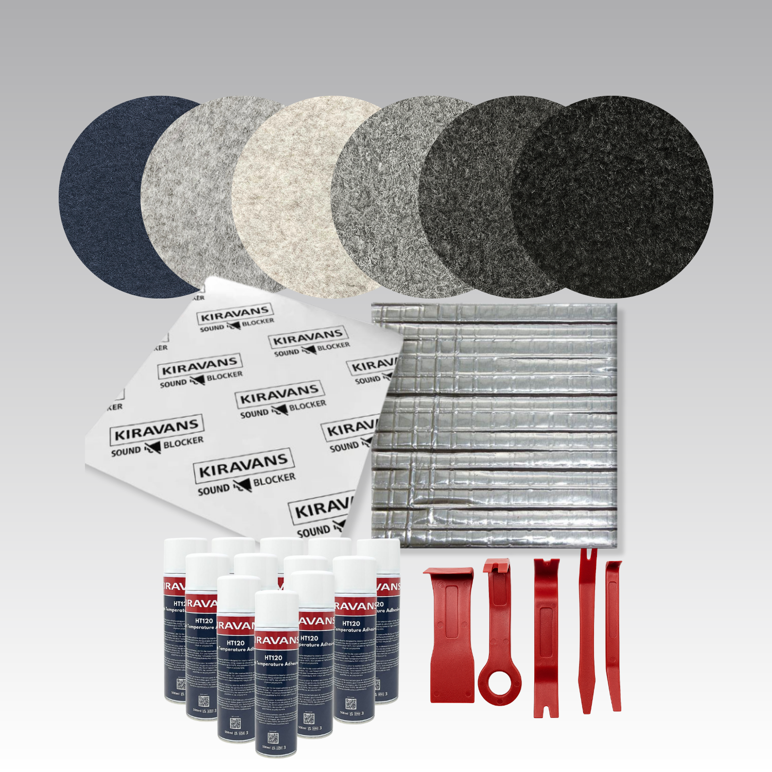 Carpet & Insulation Campervan Lining Kit — STANDARD Bundle