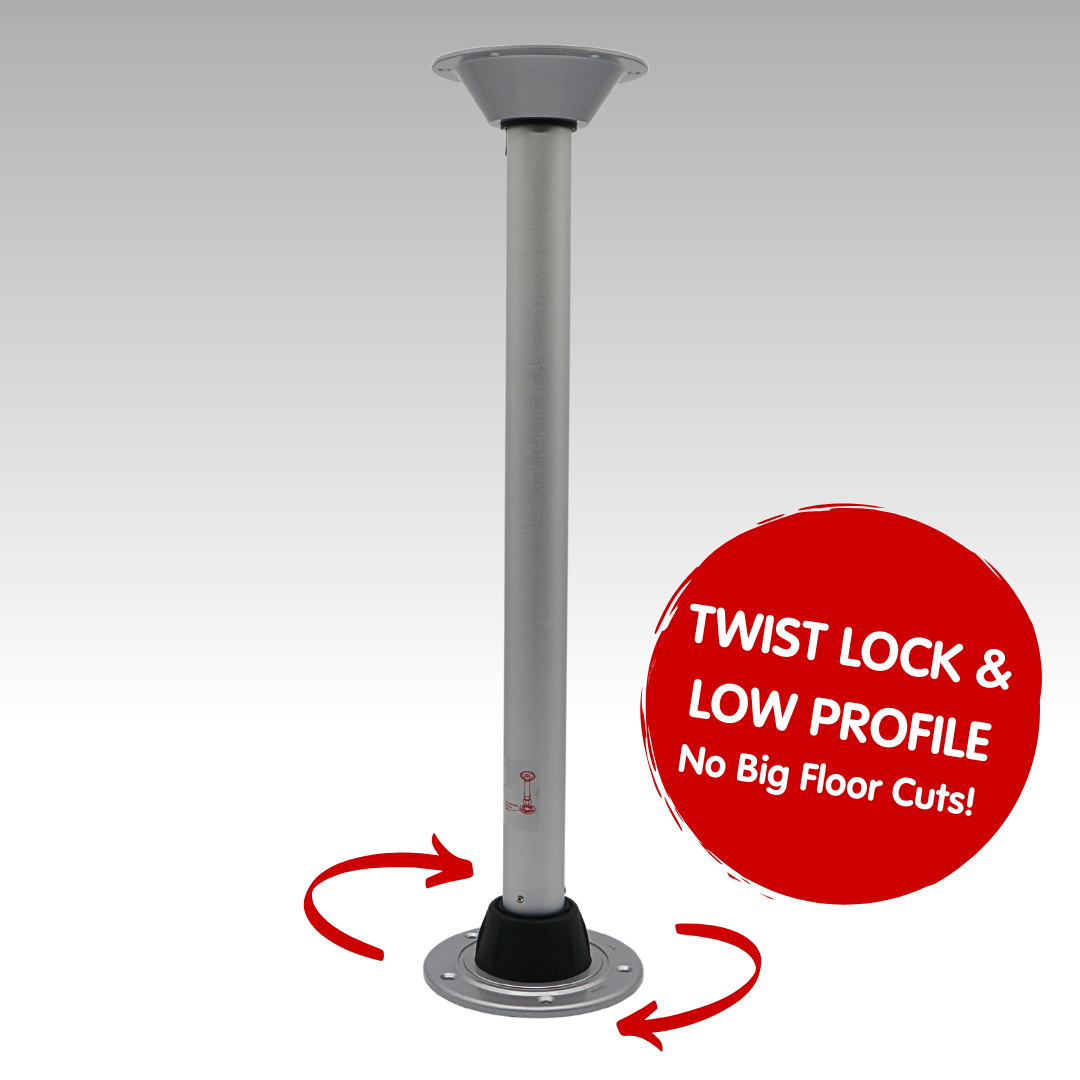 Twist-Lock Campervan Table Leg System