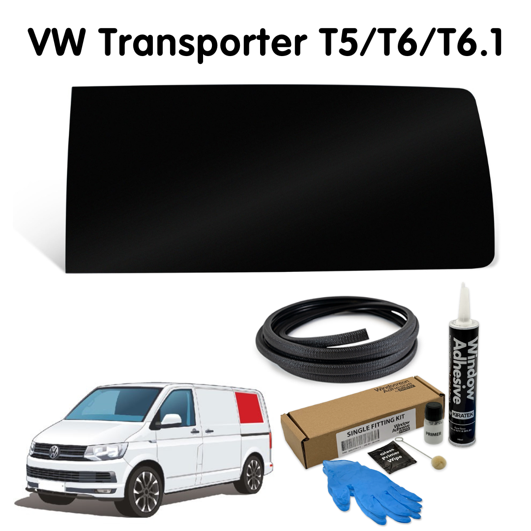 Left Rear Quarter FAKE Window + Fitting Kit for VW Transporter T5 to T6.1 (2003-2024)