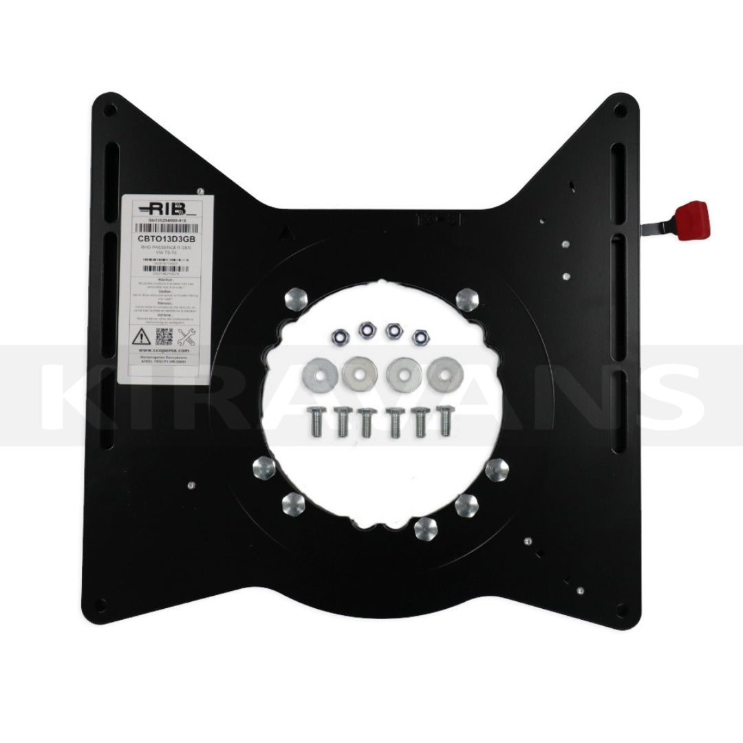 VW Transporter T5 to T6.1 (2003-2024) RIB V3 Single Seat Swivel - DRIVER + PASSENGER (Inc. RIB Handbrake Kit & Shims)