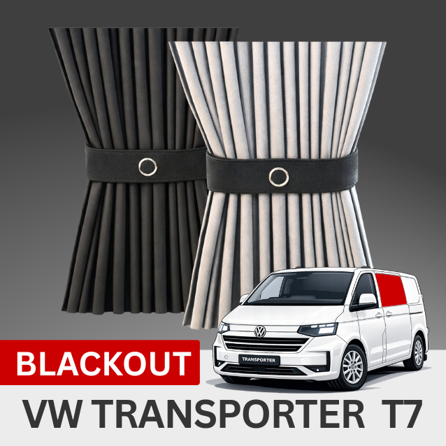 VW T7 Premium Blackout Curtain Kit - Left Centre Window