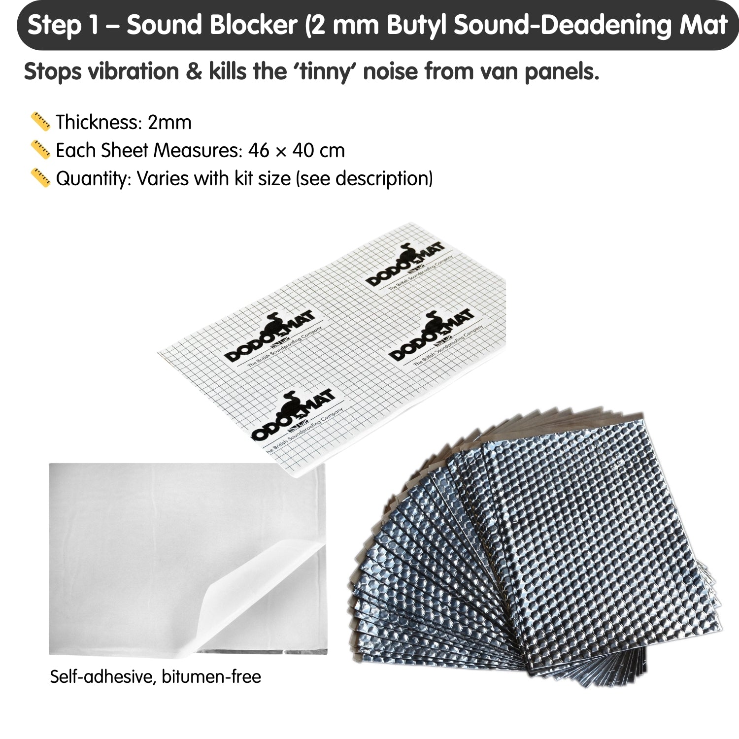 Van Insulation Kit – Sound Deadening, Thermal Foam, Thermal Fill & Underfloor for Ultimate Warmth