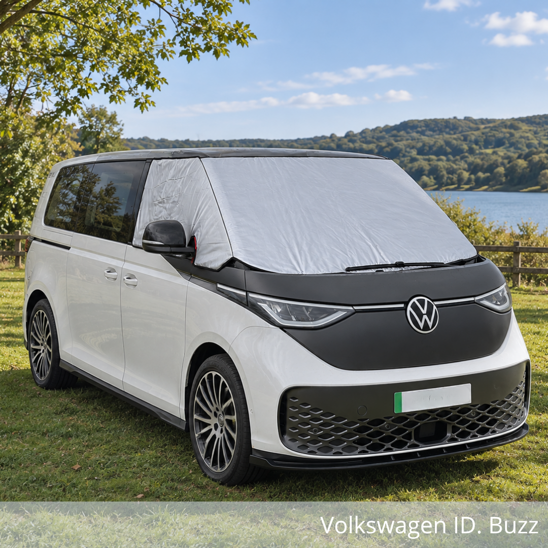 Kiravans Campervan External Cab Window Screen Cover – Slim & Space-Saving – VW, Ford, Peugeot, Citroën, Toyota, Vauxhall & Fiat