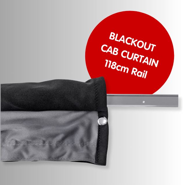 Cab Divider Curtain Kit - 118cm Length (Premium Blackout) Kiravans 