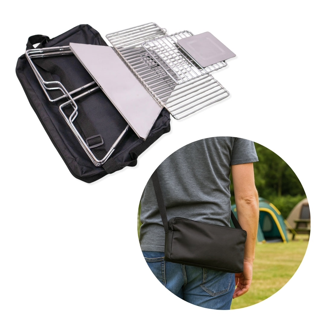 Kiravans FIRE-B-QUE - Portable Folding Barbeque Grill