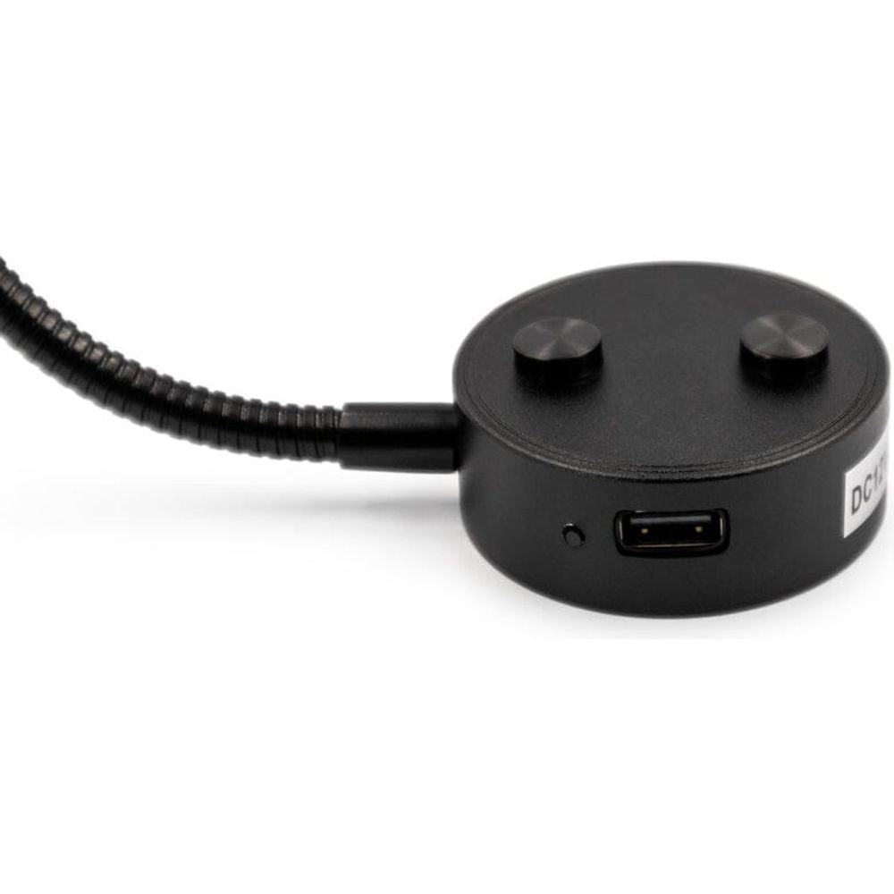 Black LED Barrel Reading Lamp USB 300mm - Touch On/Off (Warm White) Kiravans 