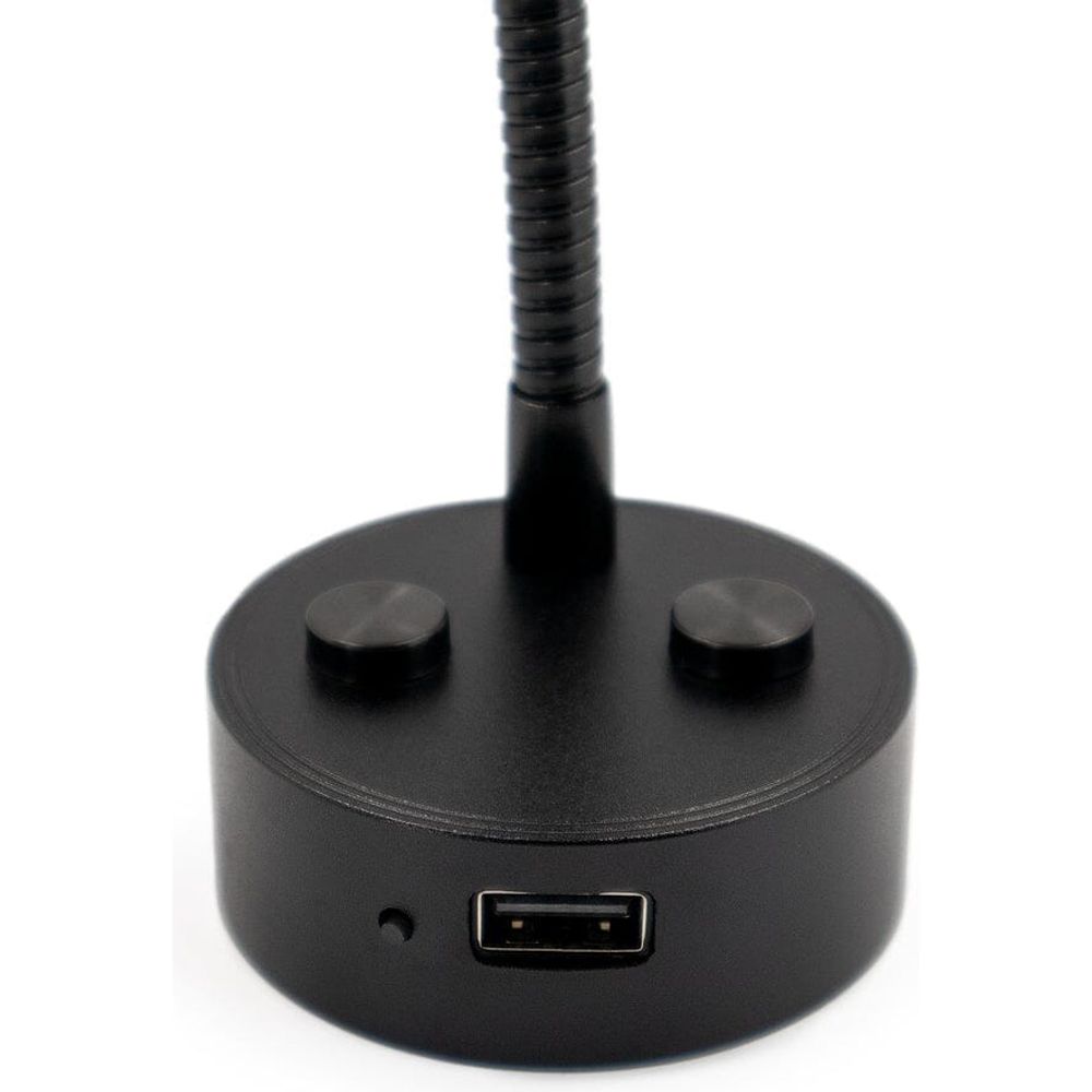 Black LED Tulip Reading Lamp USB 150mm - Touch On/Off (Warm White) Kiravans 
