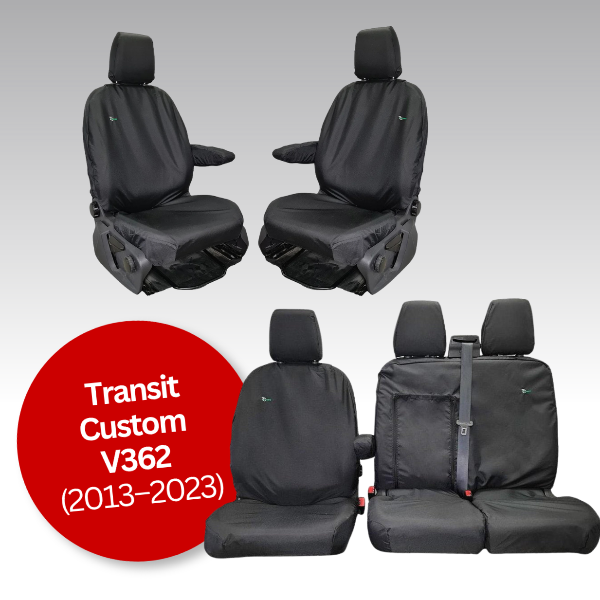 Waterproof Van Seat Covers – Ford Transit Custom V362 (2013–2023)