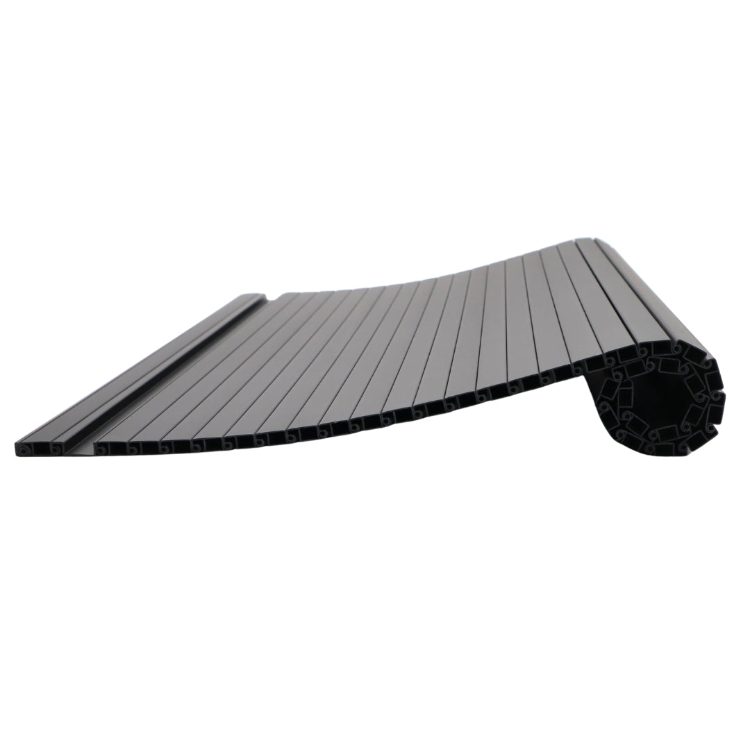 Campervan Tambour Door Kit – Roller Shutter (Silver or Black), 600 mm W × 606 mm D