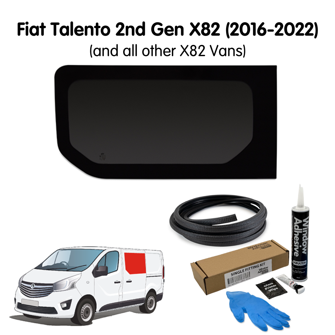 Left Fixed Window + Fitting Kit for Fiat Talento 2nd Gen X82 (2016-2022) & Other X82 Vans