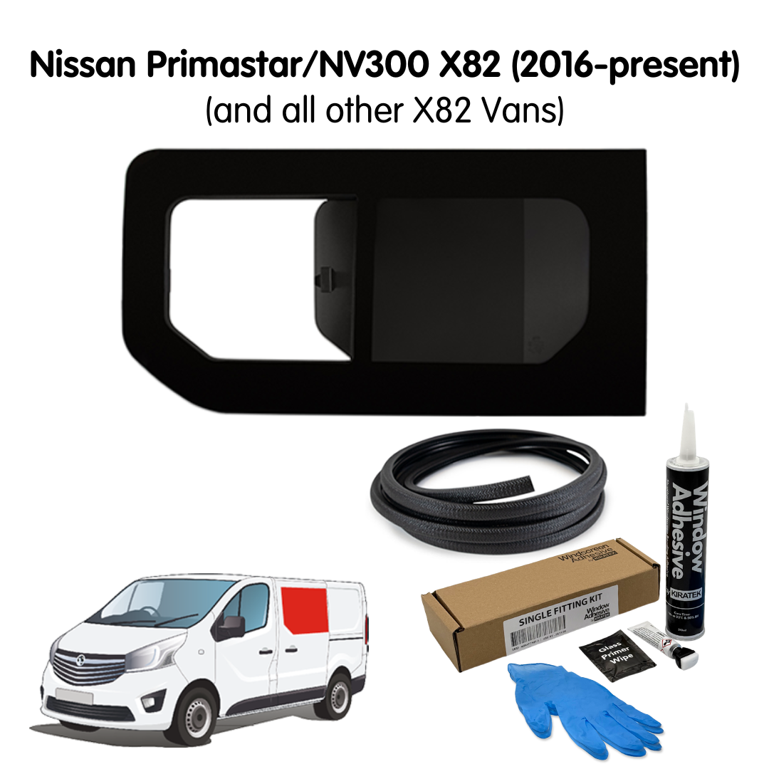 Left Opening Window + Fitting Kit for Nissan Primastar / NV300 X82 (2016 - present) & Other X82 Vans