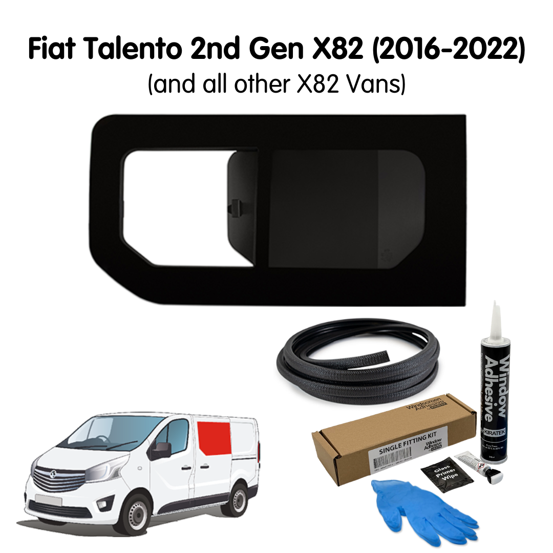 Left Opening Window + Fitting Kit for Fiat Talento 2nd Gen X82 (2016-2022) & Other X82 Vans