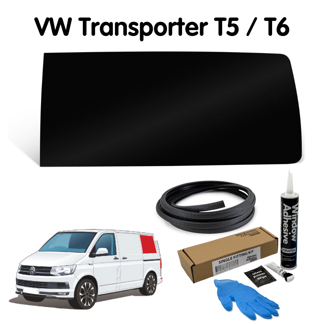 Left Rear Quarter FAKE Window + Fitting Kit for VW Transporter T5 to T6.1 (2003-2024)