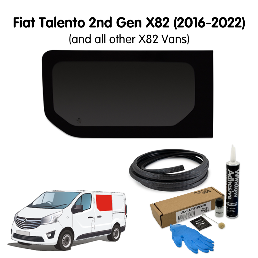 Left Fixed Window + Fitting Kit for Fiat Talento 2nd Gen X82 (2016-2022) & Other X82 Vans