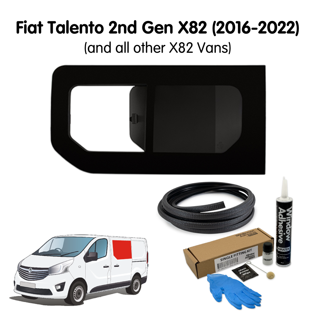 Left Opening Window + Fitting Kit for Fiat Talento 2nd Gen X82 (2016-2022) & Other X82 Vans